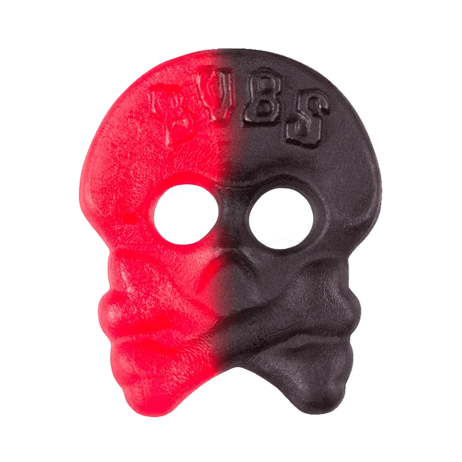 Bubs Raspberry Salty Licorice Skalle