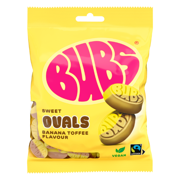 Bubs Banana Toffee Ovals 90g